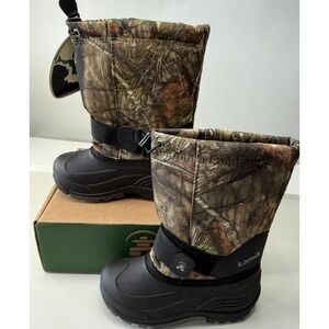 Kamik x Mossy Oak Rocket Snow Boots Camo Waterproof -40F Made in USA Kids 13 New